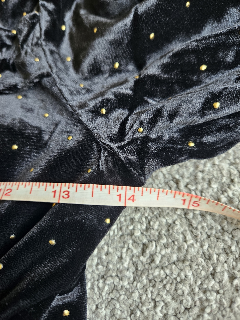 Crewcuts Girls Velvet Tiered Dress With Gold Studs, 8, Black/ Gold - Picture 7 of 9